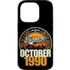 Jahrgang 1990 36. Geburtstag Awesome Custodia per iPhone 14 Pro Grande da ottobre 1990 36° compleanno frase 36 anni