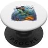Ocean Spells Designs Carino Marine Tartaruga Strega Halloween Subacquea PopSockets PopGrip Adesivo