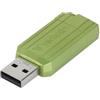 Verbatim chiavetta USB PinStripe 64GB I USB 2.0 I Memoria USB I Per Laptop Notebook Ultrabook TV Autoradio I Penna USB 2.0 I Pendrive con meccanismo a scorrimento I Eucalyptus Green