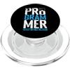 programming code PC computer nerd Langua Programmatore di codifica di notte PopSockets PopGrip per MagSafe