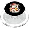 polar bear winter santa hat bauble snow Carino orso polare invernale con cappello di Babbo Natale PopSockets PopGrip per MagSafe