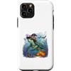 Ocean Spells Designs Custodia per iPhone 11 Pro Carino Marine Tartaruga Strega Halloween Subacquea