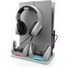 Freaks and Geeks -PS5/PS5 Slim RGB stazione di raffreddamento e ricarica - Bianco