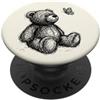 A Bear for All Seasons Orsacchiotto farfalla schizzo illustrazione PopSockets PopGrip Adesivo