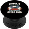 Level 8 Unlocked Awesome Since 2018 Livello 8 sbloccato fantastico dal 2018 PopSockets PopGrip Adesivo
