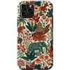 Tropical Gardewn Heritage Designs Custodia per iPhone 11 Pro Giardino coloniale indiano elefanti tigri giungla vintage