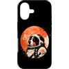 Vintage Dog Owner Aesthetic Japanese Gra Custodia per iPhone 17 Arte minimalista giapponese anni '70 Retro Space Bernese Mountain Dog