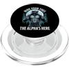 Alpha Wolf Meme Nascondi le dita dei piedi The Alpha's Here Funny Alpha Wolf Meme Cringe PopSockets PopGrip per MagSafe
