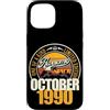 Jahrgang 1990 36. Geburtstag Awesome Custodia per iPhone 15 Grande da ottobre 1990 36° compleanno frase 36 anni