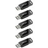 PNY Pack di 5 Unità Flash 64GB Attaché X USB 3.2 Gen 1, chiavetta di prestazioni avanzate fino a 130 MB/s di lettura, memorizzazione e trasferimento dati, portatile, affidabile, durevole, Tipo A