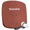 TechniSat DIGIDISH 45 - Parabola satellitare per 2 partecipanti (parabola da 45 cm con supporto a muro e Universal-Twin-LNB in un alloggiamento resistente alle intemperie) rosso