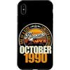 Jahrgang 1990 36. Geburtstag Awesome Custodia per iPhone XS Max Grande da ottobre 1990 36° compleanno frase 36 anni