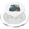 Ocean Spells Designs Carino Marine Tartaruga Strega Halloween Subacquea PopSockets PopGrip per MagSafe