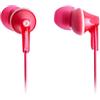 Panasonic RP-HJE125 Auricolari In-Ear, Design Ergonomico per Ottimo Comfort, Cavo da 110 cm, Magnete al Neodimio, Molto Leggere, Rosa