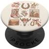 Retro Cowboy Desert Western Apparel Grafica country vintage Western Revival Cowboy Redeo PopSockets PopGrip Adesivo