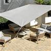 IUCUHE Telo Ombreggiante Occhiellato 100x330cm/1x3.3M Tenda a Vela Ombreggiante Impermeabile Rettangolare,Telo Copri Balcone,Protezione UV,per Giardino terrazza con Fascetta-Grigio chiaro