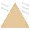 COOL AREA Tenda a Vela con Bordi Dritti Triangolare 2.5x2.5x2.5m, Sabbia | Vela Ombreggiante Impermeabile,Protezione Raggi UV,Tenda da Sole per Esterno Terrazze Giardino