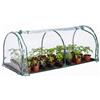 Baroni Home Serra da Giardino con Copertura in PVC Trasparente, Telaio in Acciaio Resistente, Porta Avvolgibile con Cerniera, Protezione da Pioggia, Vento e Uccelli (Tunnel Orto)