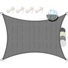Sol Royal Tenda a Vela Ombreggiante Rettangolare HDPE Parasole Giardino UV | 300x400cm 3x4m antracite traspirante protezione raggi UV tendone tende SolVision Vele permeabile all'acqua Shade Sails HS9