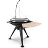 Blumfeldt Delion - Griglia Sospesa con Braciere Rialzato, Griglia in Sospensione Sollevabile, Ø80cm, Supporto 77cm, Fune Metallica, Maniglie di Trasporto, Carbone