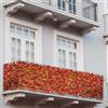 Mendler Siepe Artificiale Privacy Balcone Giardino Rete Decorativo N77 Poliestere Acero Rosso Giallo 300x150cm