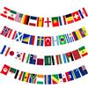 Horuili Ghirlanda di Bandiere del Mondo, Striscione con 48 Paesi, Perfetta per Giardini, Bar, Ristoranti, Club, Giardini e Casa