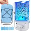 EHIOG Trappola Moscerini da Interno con 5 Ricariche Adesive, Lampada Zanzare Interno LED UV Plug-in, Trappole per Mosche Silenziosa con Luce Blu UVA per Cucina Camera Ufficio