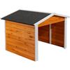 Wiltec Garage robot tagliaerba, legno 87x80x70 cm, Copertura per rasaerba con tetto bitumato