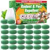 Generic Repellente Topi, 32 Pezzi Palline Antiroditore alla Menta Piperita, Repellente Naturale Atossico, Allontanatore Topi e Insetti per Interni ed Esterni, Protegge Cavi e Dispense Senza Veleni