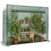 Baroni Home Serra da Giardino con Copertura in PVC Trasparente, Telaio in Acciaio Resistente, Porta Avvolgibile con Cerniera, Protezione da Pioggia, Vento e Uccelli (Senza ripiani)