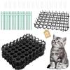 Druuzyl 15 Pezzi Tappeto Anti Gatto 20 x 15 cm Tappeto Anti-Gatto con Punte, Impedisce agli animali di avvicinarsi a barriere Anti Gatti e cani all'aperto in Plastica per il Giardino Esterno