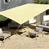IUCUHE Telo Ombreggiante Occhiellato 100x300cm/1x3M Tenda a Vela Ombreggiante Impermeabile Rettangolare,Telo Copri Balcone,Protezione UV,per Giardino terrazza con Fascetta-Giallo chiaro