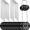 Wopanxye Confezione da 20 punti metallici a forma di U, punte affilate regolabili, in acciaio zincato, 100 mm x 40 mm, per erba artificiale, reti da giardino, tende, tessuti paesaggistici