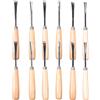 FUNOMOCYA 12pezzi Sgorbie per Legno Professionali per Intaglio Strumenti di Scultura Resistenti per Artigiani e Principianti Lame Affilate per Legno Pelle e Sigilli Materiale Durevole e