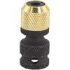 Filteilect Adattatore per mandrino esagonale da 1/2 pollice a 1/4 di pollice, convertitore driver in acciaio con sgancio rapido per chiave elettrica e cricchetto, 50 mm nero (B)