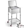 VEVOR Carrello Portaghiaccio Acciaio Inox 54,6 L Contenitore per Ghiaccio, Carrello Frigo con Ruote Coperchio Ribaltabile, 558 x 455 x 1003 mm, Ristorante Cucina Feste Bar Bevande Fredde Cortile