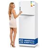 BAKAJI Frigorifero Bianco Capacità 413 Litri con Congelatore e Doppia Porta, Frigo Libera Installazione con Tecnologia No Frost e Multi Air Flow, Bassa Rumorosità, 70 x 67 x 172.3 cm (Bianco)