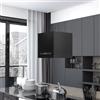 Rantry Cappa da Cucina ad Isola Sospesa LCD Sensore 37 cm in Acciaio, Decorazione da Mobili, Mobili da Interni/Esterni per Soggiorno Ufficio