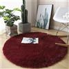 Highdi Colorato Tappeto Rotondo Salotto Cameretta Moderno Tappeti Soggiorno Pelo Corto Tappeto Morbido Antiscivolo Tappeti per Bambini Cucina Balcone Tappet Home Decor 12 Colori (100cm,Bordeaux)