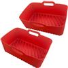 Zuuyye Stampo in Silicone per Airfryer, Teglia da Forno per Airfryer, Stampo per plumcake, Set da 2, Senza BPA, 20x12x7 cm, Compatibile con Ninja e Altre friggitrici ad Aria