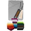 npluseins Lenzuolo con angoli classico in jersey - tanti colori e misure - 100% cotone 159.192, 70 x 140 cm, argento