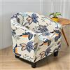Highdi Copripoltrona 1 Posto Chesterfield Elasticizzato, Poltrona Club da Cocktail Lavabile Antiscivolo Stampa Floreale Tub Chair Copripoltrona per Camera da Letto Soggiorno (Fiore Blu Vintage)
