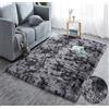 Highdi Tappeto Salotto Moderno Tappeto Shaggy a Pelo Lungo Tappeto Camera da Letto Soffice Antiscivolo Lavabile Tappeti Moderni per Soggiorno Camera da Letto, Tie Dye Colorato (100x140cm,Grigio scuro)