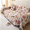 Highdi Telo Copridivano, Copri Divano in Ciniglia con Frange Decorative Chic Copridivano AntiGraffio Gatto Protezione per Mobili e Divano, Copridivani 1 2 3 4 Posti (180x230cm,Uccello Fiore Rosso)