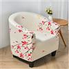 Highdi Copripoltrona 1 Posto Chesterfield Elasticizzato, Poltrona Club da Cocktail Lavabile Antiscivolo Stampa Floreale Tub Chair Copripoltrona per Camera da Letto Soggiorno (Rosa brezza Primaverile)