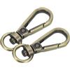 QUARKZMAN 10 Pezzi moschettoni a Scatto girevoli Classici Clip 3/8 Ottone