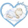 Generico Dreaming Fuoriporta in legno 20cm Personalizzato con nome e orsetto che dorme su nuvola Targa porta camera bambini Colorata Idea Regalo Compleanno Natale Nascita Decorazioni Casa Stanza Cameretta