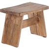 DESIGN DELIGHTS Panchina in legno riciclato, marrone naturale, 40 x 31 (LxH) cm | poggiapiedi, sgabello, mungitura,
