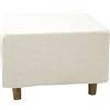 Highdi Copri Pouf Quadrato Elasticizzato, Spandex Copertura Dell'Ottomano Tinta Unita Copri Poggiapiedi Poltrona per Soggiorno, Morbido Lavabile Fodere per Sgabello (S,bianco jacquard)