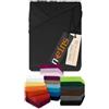 npluseins Lenzuolo con angoli classico in jersey - tanti colori e misure - 100% cotone 159.192, 70 x 140 cm, nero